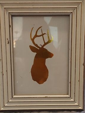 👌Free Add On DSW Gold Deer Head Silhouette Wall Or Table Art